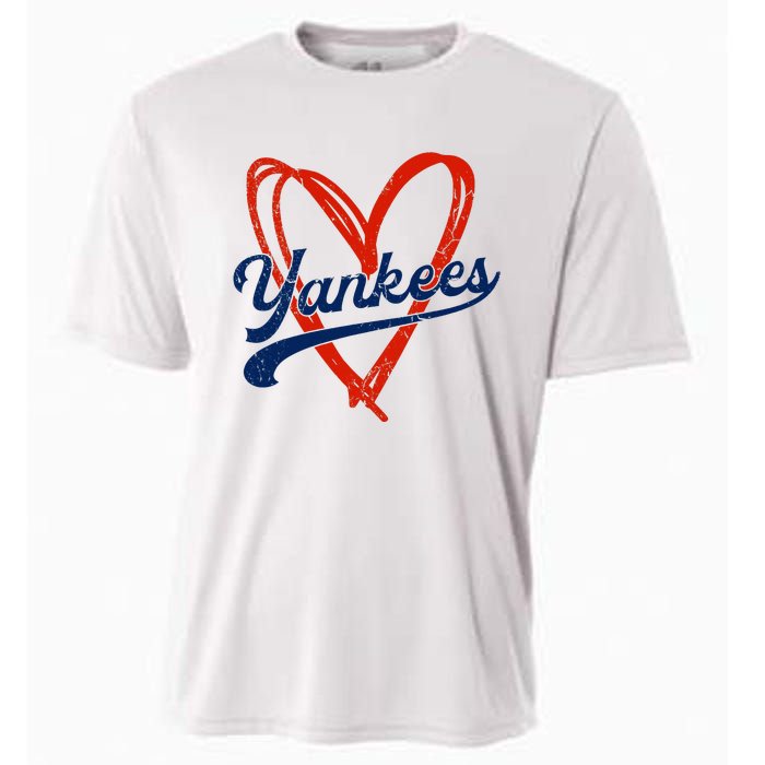 Yankee Personalized Name Retro Vintage Heart Cooling Performance Crew T-Shirt