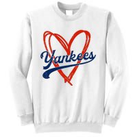 Yankee Personalized Name Retro Vintage Heart Sweatshirt