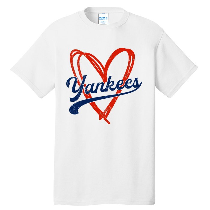 Yankee Personalized Name Retro Vintage Heart Tall T-Shirt