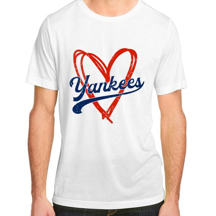 Yankee Personalized Name Retro Vintage Heart Adult ChromaSoft Performance T-Shirt