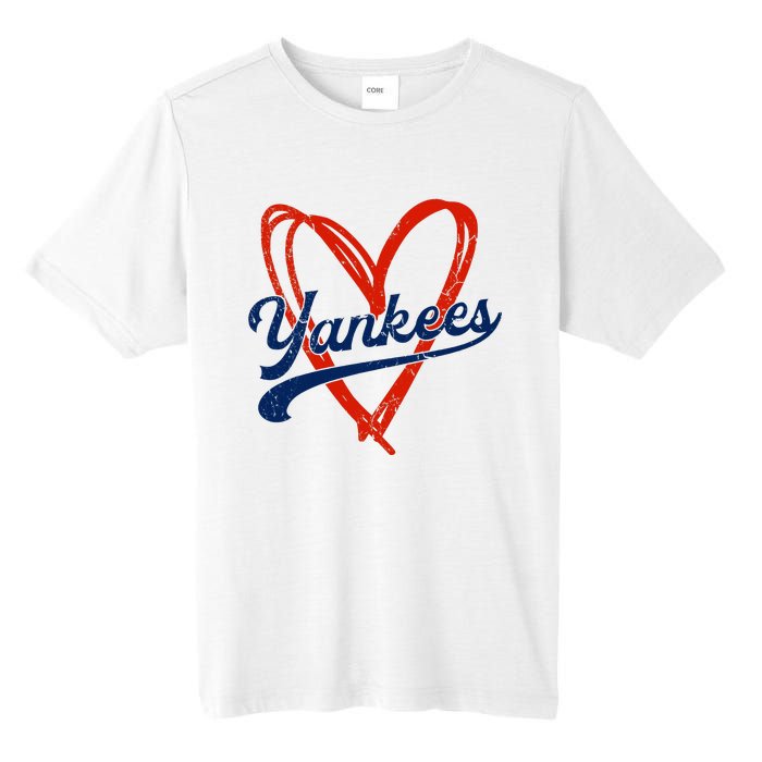 Yankee Personalized Name Retro Vintage Heart Tall Fusion ChromaSoft Performance T-Shirt