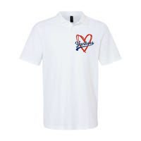 Yankee Personalized Name Retro Vintage Heart Softstyle Adult Sport Polo