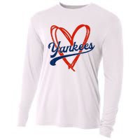 Yankee Personalized Name Retro Vintage Heart Cooling Performance Long Sleeve Crew