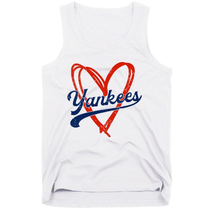 Yankee Personalized Name Retro Vintage Heart Tank Top