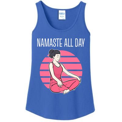 Yoga Pose Namaste All Day Gift Ladies Essential Tank