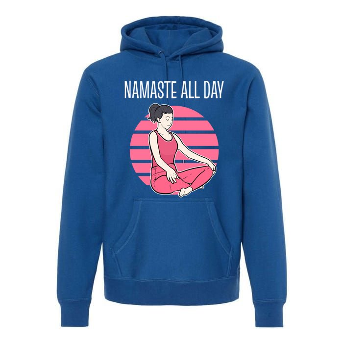 Yoga Pose Namaste All Day Gift Premium Hoodie