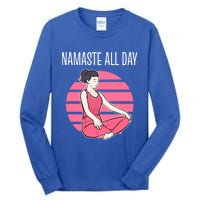 Yoga Pose Namaste All Day Gift Tall Long Sleeve T-Shirt