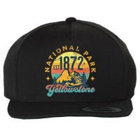 Yellowstone Park Nature Mountains Hiking Outdoors Vintage Wool Snapback Cap