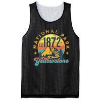 Yellowstone Park Nature Mountains Hiking Outdoors Vintage Mesh Reversible Basketball Jersey Tank