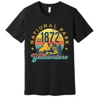 Yellowstone Park Nature Mountains Hiking Outdoors Vintage Premium T-Shirt