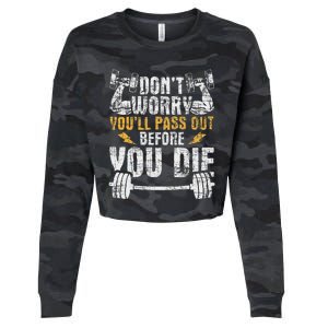 YouLl Pass Out Before You Die Health Fitness Gym Trainer Cropped Pullover Crew