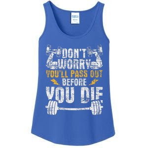 YouLl Pass Out Before You Die Health Fitness Gym Trainer Ladies Essential Tank