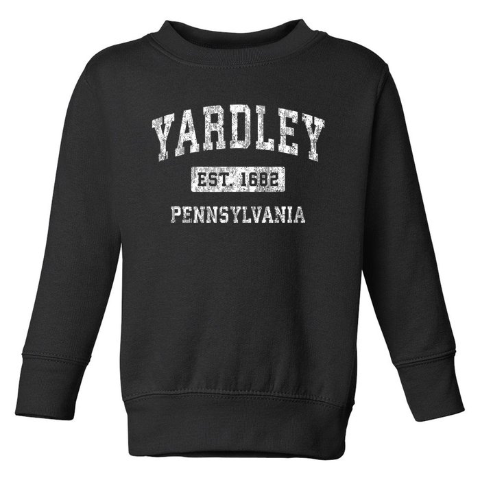 Yardley Pennsylvania Pa Vintage Established Sports Toddler Sweatshirt