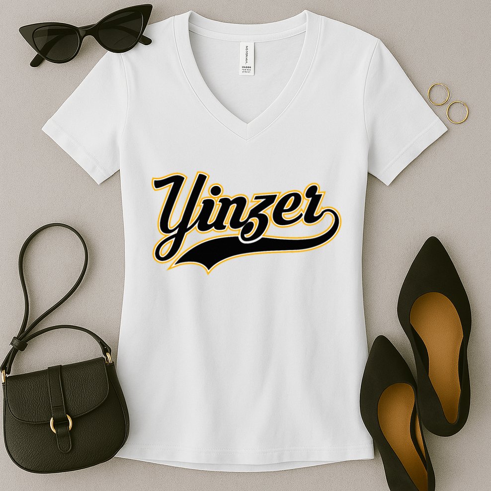 Yinzer Pittsburghese Pittsburgh Pennsylvania Jagoff Pride Women's V-Neck T-Shirt