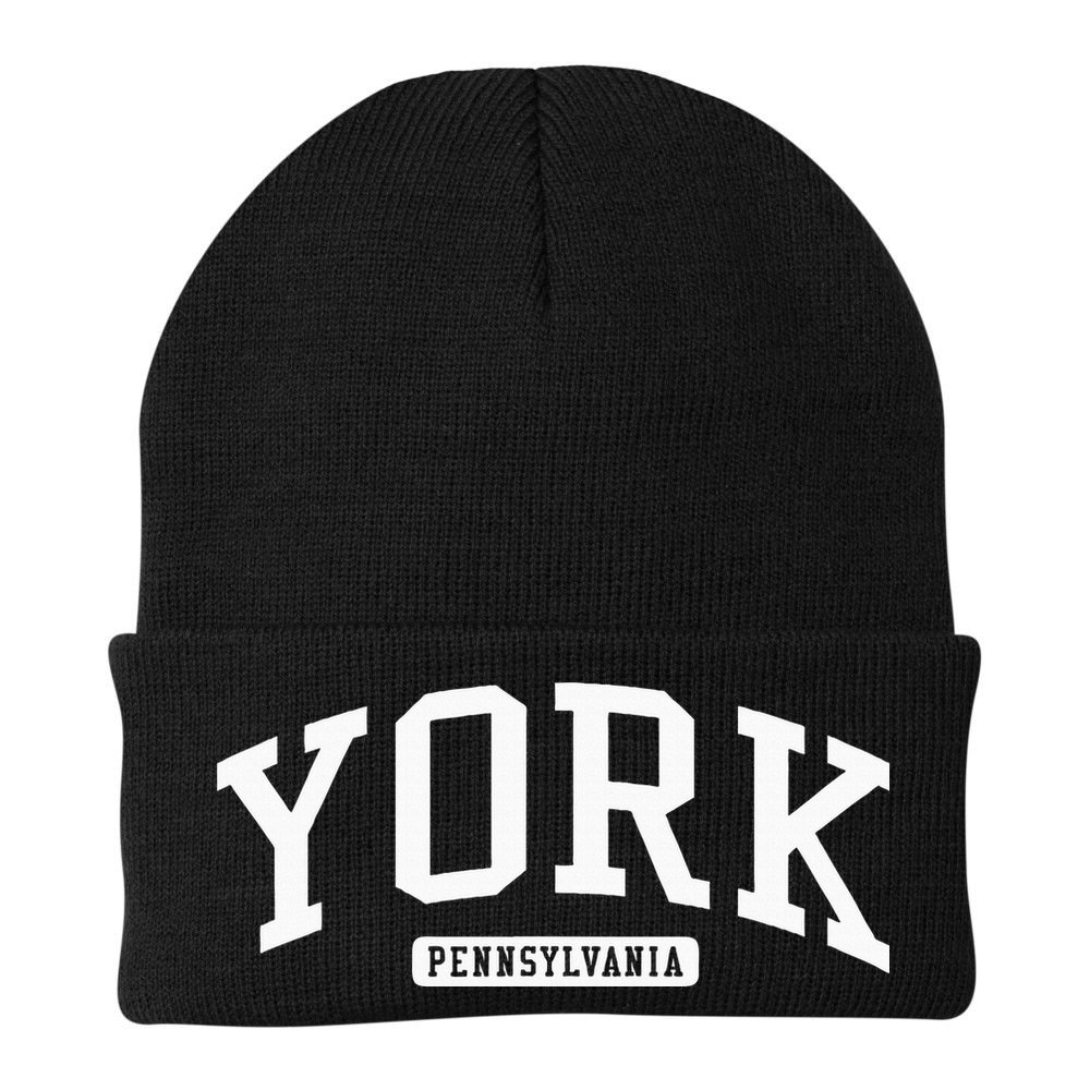 York Pennsylvania Pa College University Style Beanie