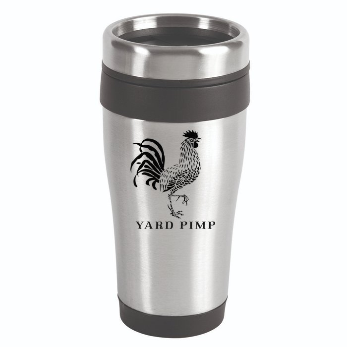 Yard Pimp Rooster King Of The Barnyard 16oz Travel Tumbler