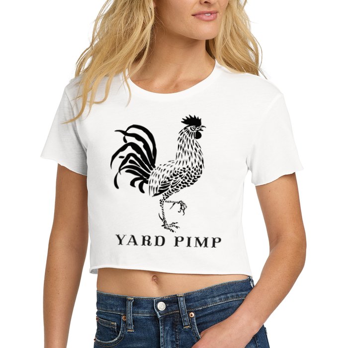 Yard Pimp Rooster King Of The Barnyard Crop Top