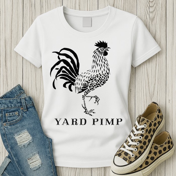 Yard Pimp Rooster King Of The Barnyard Womens T-Shirt
