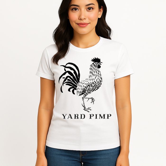 Yard Pimp Rooster King Of The Barnyard Womens T-Shirt