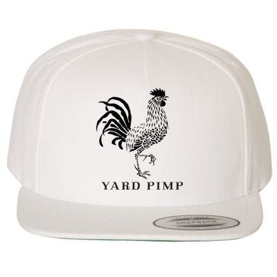 Yard Pimp Rooster King Of The Barnyard Wool Snapback Cap
