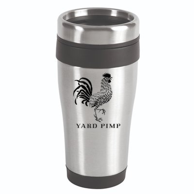 Yard Pimp Rooster King of the Barnyard 16oz Travel Tumbler