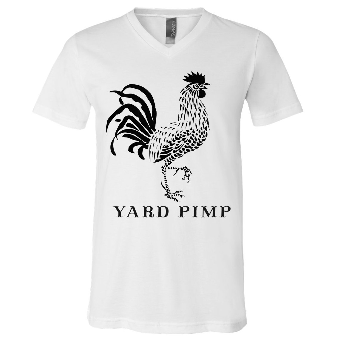 Yard Pimp Rooster King of the Barnyard V-Neck T-Shirt