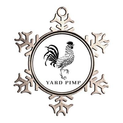 Yard Pimp Rooster King of the Barnyard Metallic Star Ornament