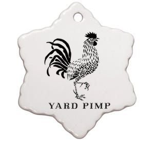 Yard Pimp Rooster King of the Barnyard Ceramic Star Ornament