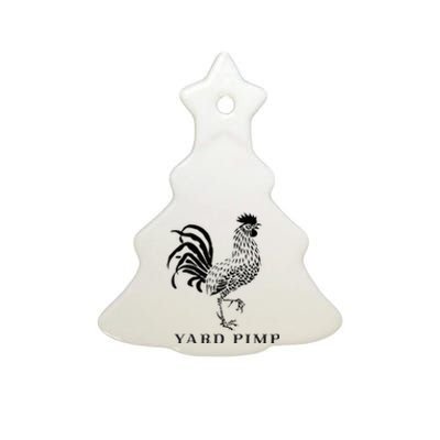 Yard Pimp Rooster King of the Barnyard Ceramic Tree Ornament