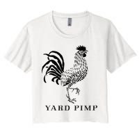 Yard Pimp Rooster King of the Barnyard Women's Crop Top Tee