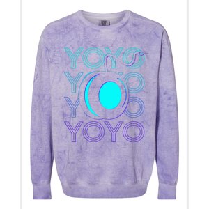 Yoyo Player Retro Colorblast Crewneck Sweatshirt