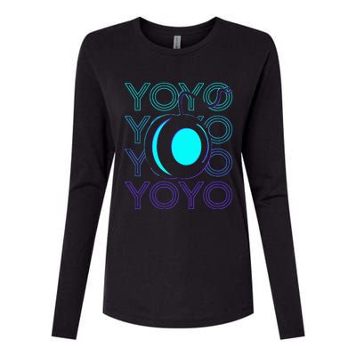 Yoyo Player Retro Womens Cotton Relaxed Long Sleeve T-Shirt