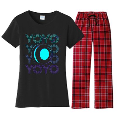 Yoyo Player Retro Women's Flannel Pajama Set