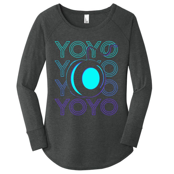 Yoyo Player Retro Women's Perfect Tri Tunic Long Sleeve Shirt