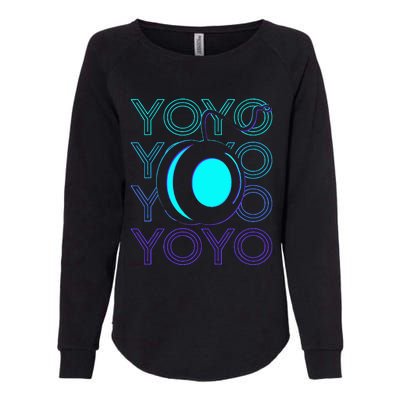 Yoyo Player Retro Womens California Wash Sweatshirt