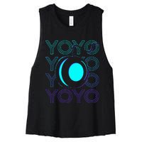 Yoyo Player Retro Women's Racerback Cropped Tank