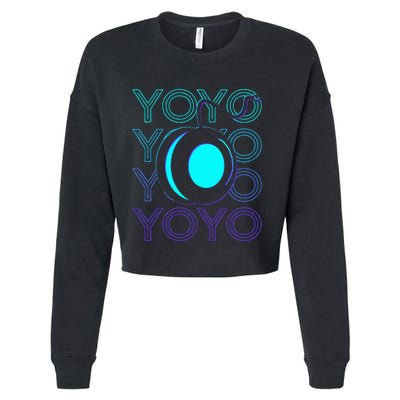 Yoyo Player Retro Cropped Pullover Crew