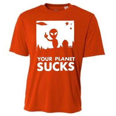 Your Planet Sucks Alien Ufo Cooling Performance Crew T-Shirt