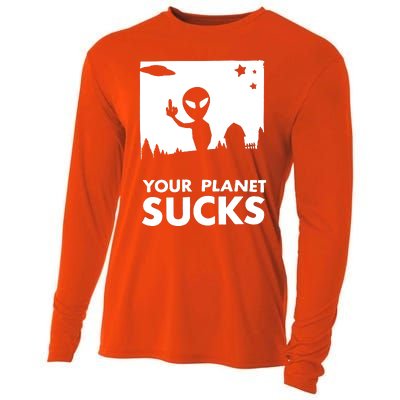 Your Planet Sucks Alien Ufo Cooling Performance Long Sleeve Crew