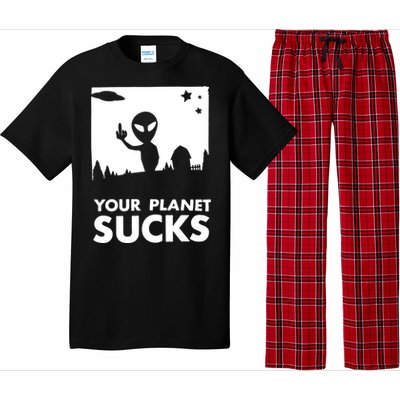 Your Planet Sucks Alien Ufo Pajama Set