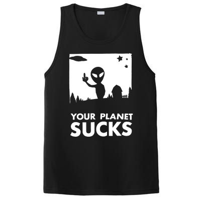 Your Planet Sucks Alien Ufo PosiCharge Competitor Tank