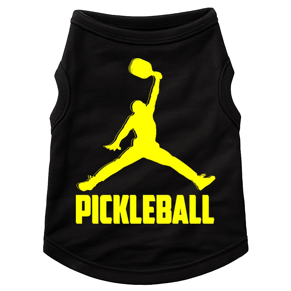 Yellow Pickleball Sports Logo Doggie Tank