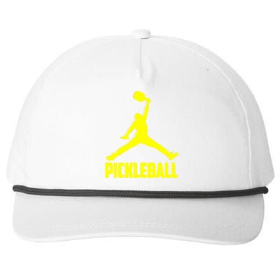 Yellow Pickleball Sports Logo Snapback Five-Panel Rope Hat