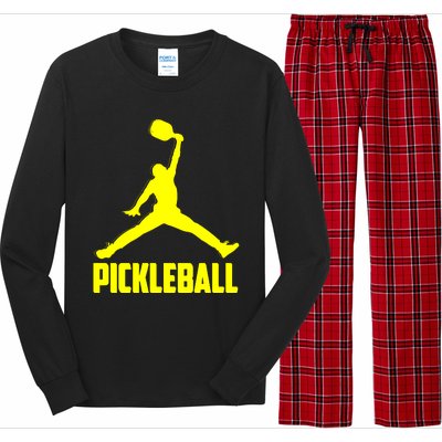 Yellow Pickleball Sports Logo Long Sleeve Pajama Set