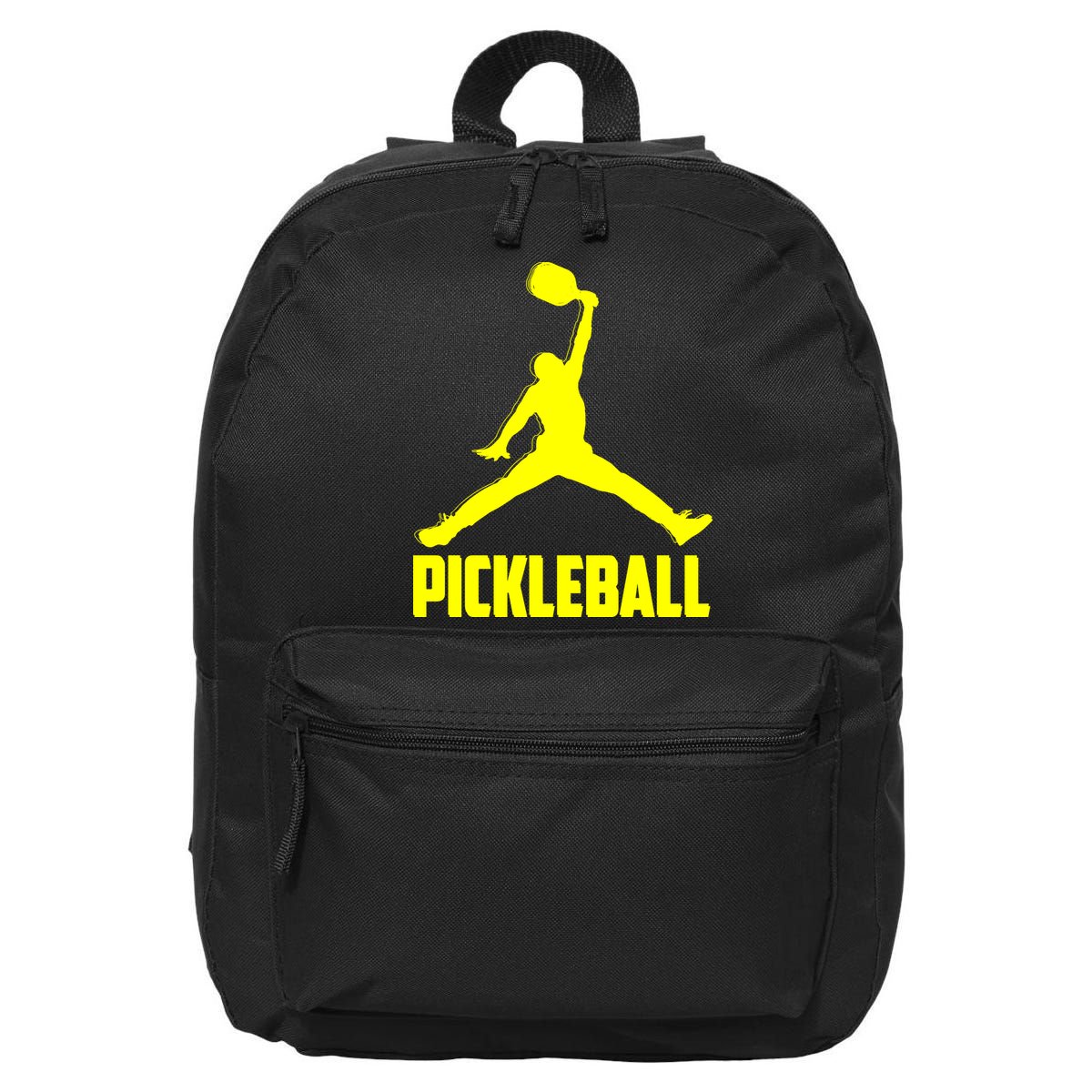 Yellow Pickleball Sports Logo 16 in Basic Backpack