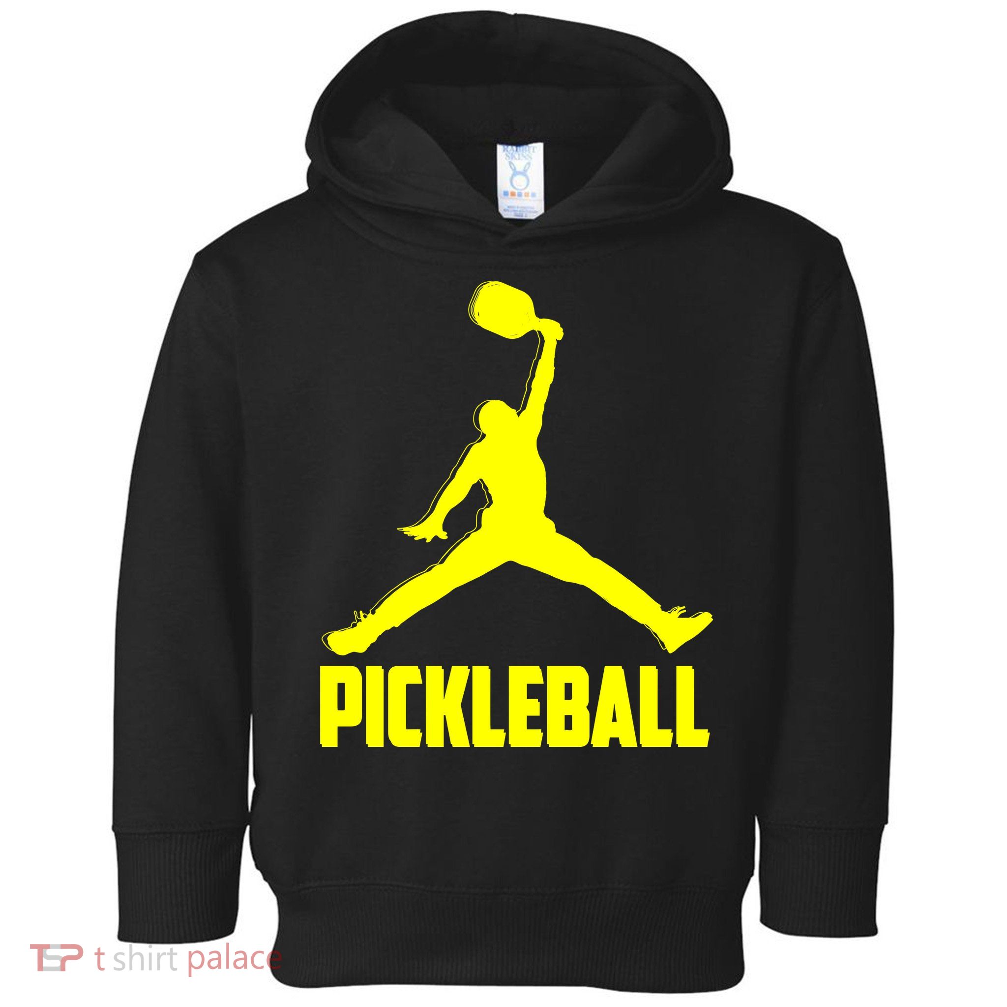 Yellow Pickleball Sports Logo Toddler Hoodie