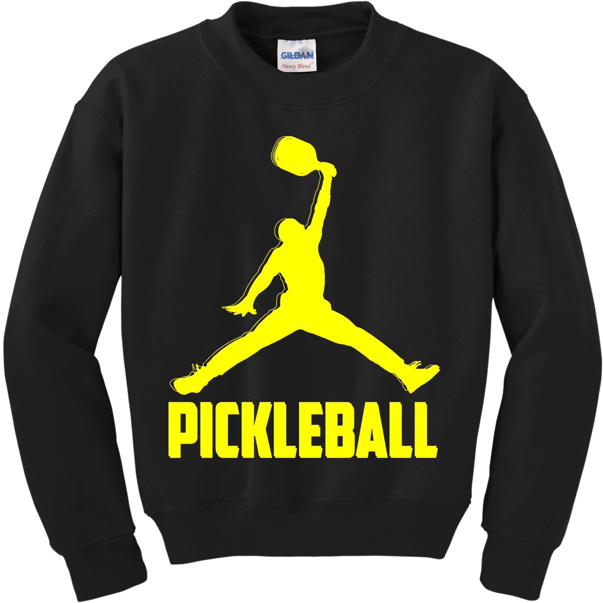 Yellow Pickleball Sports Logo Kids Sweatshirt
