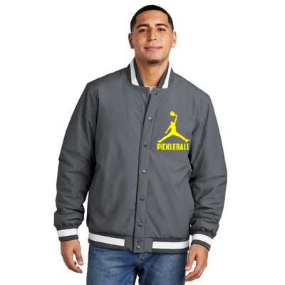 Yellow Pickleball Sports Logo Insulated Varsity Jacket