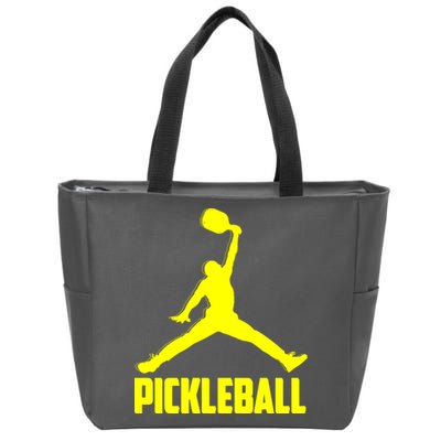 Yellow Pickleball Sports Logo Zip Tote Bag