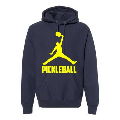 Yellow Pickleball Sports Logo Premium Hoodie